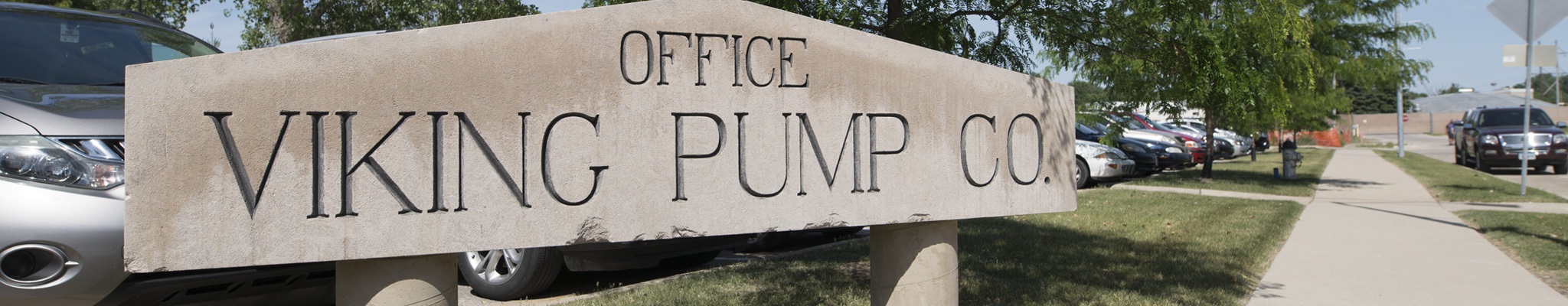 Viking pump sign outside office