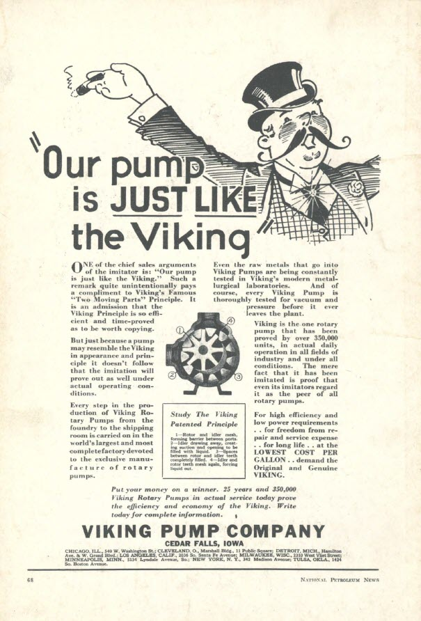 Page from historical Viking Pump publication entitled "Our Pump is just like the Viking"