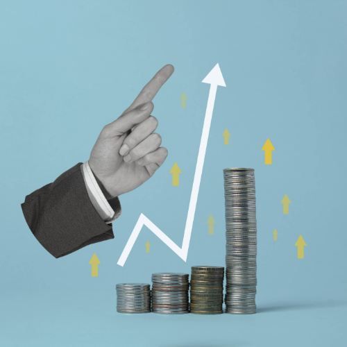 graph indicating cost going UP over time