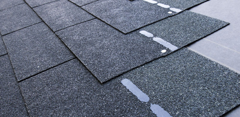asphalt shingles on a roof