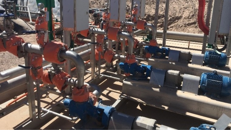 Pumps in place for mining operation in Chile